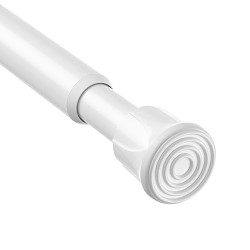 AIZESI Tringle Rideau Sans Perçage Extensible Ajustable de 70 à 130 cm Barre Rideau Blanche...