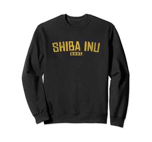 Shiba Inu HODL Vintage Cryptocurrency Blockchain Crypto Coin Sweatshirt, Black