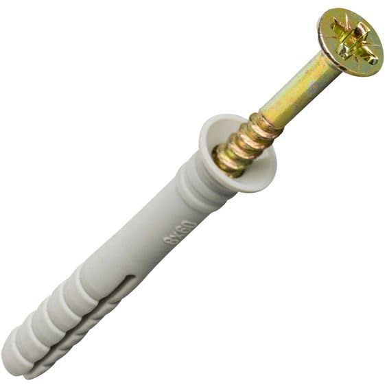 VRCT Nylon Frame Fixing Anchor with Screw Wall Plug Size 8x60 MM (Pack of - 10)-image-22