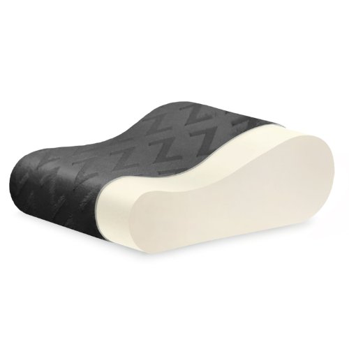 MALOUF Z Travel Size Memory Foam Contour Neck Pillow - Luxurious Rayon from Bamboo Velour Washable Cover