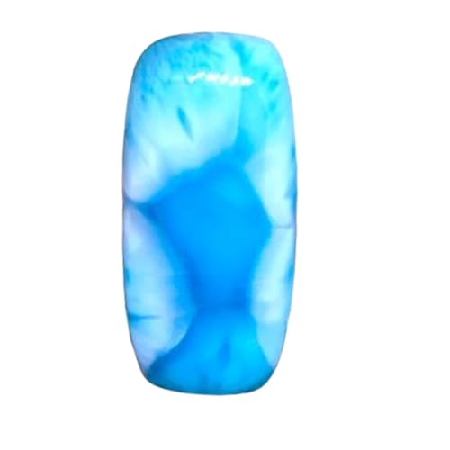 Pierre précieuse larimar naturel cabochon rectangulaire 33mm d'exception pour haute joaillerie DIY
