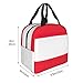 Austrian Flag Print Insulated Lunch Bag, Reusable Lunch Box With Front Pocket For Work And Picnic