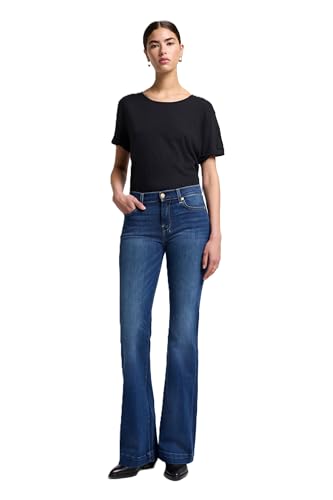 7 For All Mankind Women's Tailorless Dojo Regular Fit Flared Jeans2