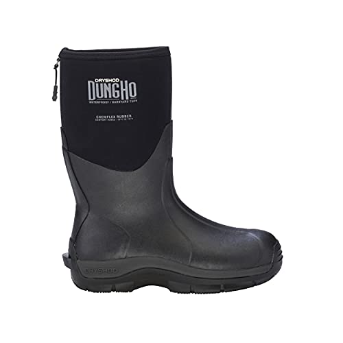 Dryshod Dungho Mid Farming Work Boots | Waterproof | Slip Resistant | Rubber | Black | Men's2