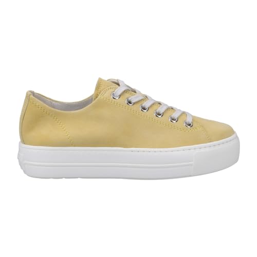 Paul Green Women's 4790-715 Suede Yellow Trainers