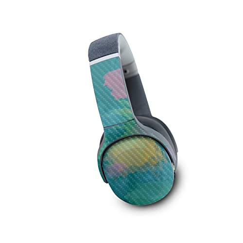 Image of MightySkins Carbon Fiber Skin Compatible with Skullcandy Crusher Evo Wireless - Watercolor Blue | Protective, Durable Textured Carbon Fiber Finish | Easy to Apply