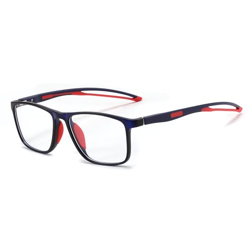 Image of FEISEDY Blue Light Glasses for Women Men TR90 Sports Ultra-Light Glasses Anti Glare UV Protection B0109