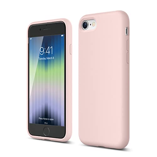 elago Funda iPhone SE 3 (2022), iPhone SE 2 (2020), Compatible con iPhone 8, iPhone 7 – Protección 3 Estructuras, Funda de Premium Silicona (Rosa)