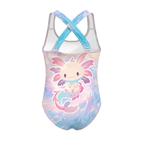 Image of Girls One Piece Swimsuit Teens Cross Back Summer Beach Wear for 5-14Y