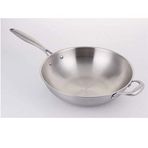Wok acero inoxidable 32 cm sin recubrimiento antiadherente miniatura 5