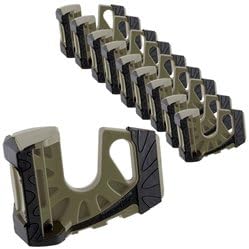 Paquete de 10 topes de puerta Wedge-It Ultimate - OD Green