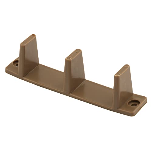 Image of Prime-Line N 7528 Plastic Sliding Closet Door Guide for 1-3 /8 Inch Thick Doors, Brown, Set of 1