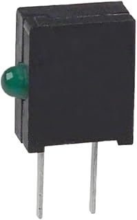 Pack of 5 5552303F LED Circuit Board Indicator LED Circuit Board Indicator Single Green Clear 5V 4.7mA Round with Domed Top 2.00mm Dia Through Hole, Right Angle