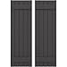 Ekena Millwork ARW101BB518X39SMH Americraft Five 2 Exterior Real Wood Joined Board-n-Batten Shutters (Per Pair), 17 1/2"W x 39"H, Shadow Mountain