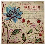 About Face Designs "A Perfect Mother" 7x7 Decorative Ceramic Tile with Easel