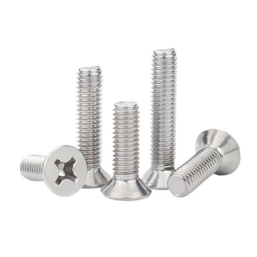 100個 M1 M1.2 M1.4 十字穴付き皿頭セルフタッピングネジ ニッケルメッキ 炭素鋼(3mmx100pcs,M1.4)