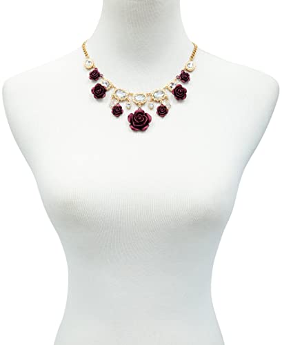 Guess Multi Floral Drops Statement Necklace With Stone Accents #TOP1