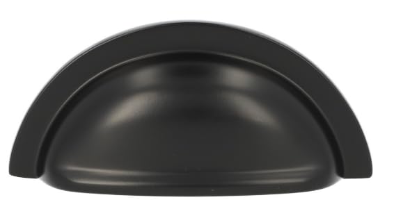 KOOPLES HARDWARE Oxford Cup Pull Handle 76mm – Classic Drawer Pull in Multiple Finish (Matt Black)