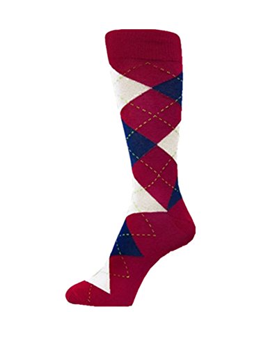 PolyMedea Men's Groomsmen Wedding Dress Argyle Socks Men Size 10-12