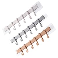 Hohopeti 3pcs Wall-Mounted Rotatable Hooks for Coats Hats Keys Space-Saving PP Storage Rack for Bedroom Kitchen Bathroom No-Drill Installation Smooth Surface Organiser