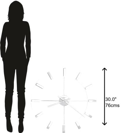 Howard Miller Bates Wall Clock II 549-476 – 30” Oversized High-Gloss White Finish with Quartz Movement