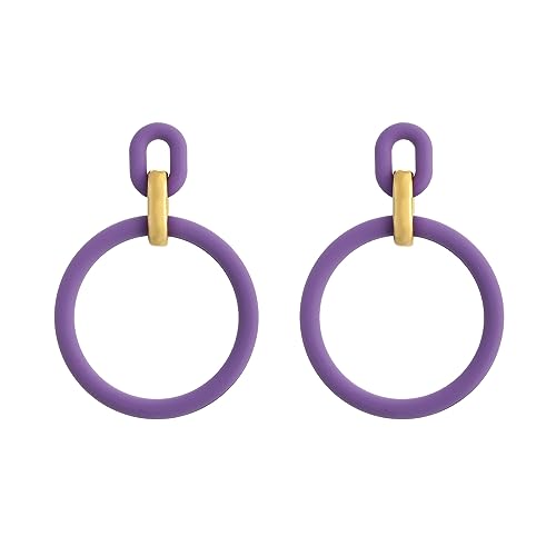 JUNENTER �A�N���� �����` �C�������O�A�t�@�b�V���� �A�N���� �X�N�G�A/�I�[�o��/�t�[�v �X�e�[�g�����g �h���b�v �C�������O ���f�B�[�X (�N���[�� �z���C�g �I�[�o��)