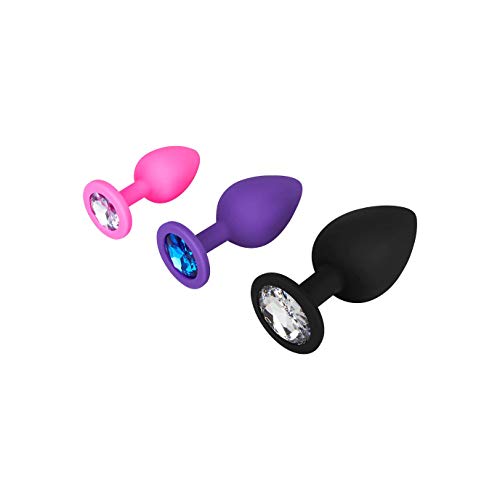 Analplug Set von EIS, Buttplug aus Silikon 3er Set Groß Medium Klein, Sexspielzeug geeignet für Anfänger, Anal Plug für Frauen Männer Paare