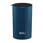 OOU Universal Knife Block Holder - Round Kitchen Knife Storage Unique Slot Design to Protect Blades, Space Saver Knife Organizer Detachable for Easy Cleaning, Blue