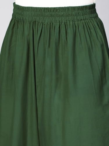 Image of Go Gazab - Stylish Women's Palazzo: Trendy Rayon Solid Color Ethnic Wear Palazzo