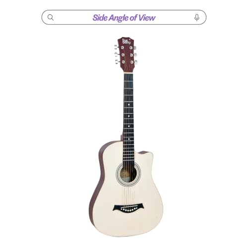 Image of BLUEBERRY B-38CM Matte Finish Natural Acoustic Guitar Kit, 38 Inch - Engineering Wood & Carbon Fiber Body, ABS Bridge & Fretboard, 3 Picks Included
