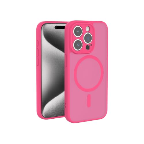K TOMOTO Magnetic Case Compatible with iPhone 15 Pro, Hot Pink - image 1