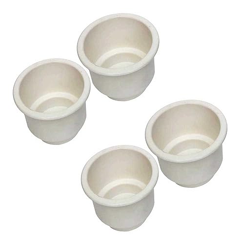 Portavasos plástico blanco para carros 4 unidades miniatura 1