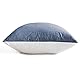 SOULFUL Kissenbezug 40x80 Baumwolle Denim Blue, Kissenbezüge 2 Teilig mit Reißverschluss, Ähnliche Textur wie Stone Washed Leinen, ÖkoTex Zertifiziert, Weich und Bequem