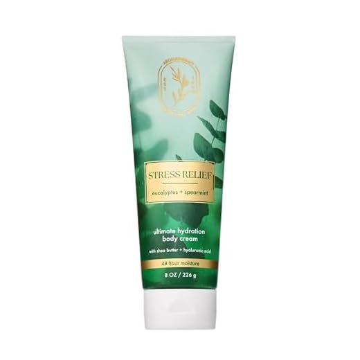 Bath & Body Works Eucalyptus Spearmint Aromatherapy Body Cream, Ultimate Hydration Moisturizer for Stress Relief with Shea Butter & Hyaluronic Acid for Dry Skin, 8 fl oz - 1 Pack