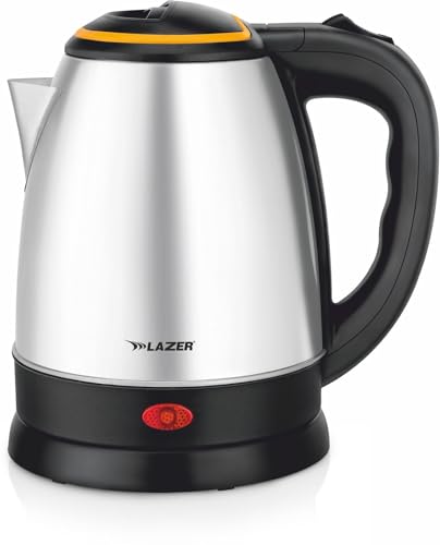 Image of Lazer Stew 1.5 litre 1200W Electric Kettle with Automatic Shut Off (Brushed steel)