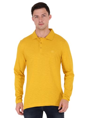 Image of Macroman M-Series Comfort Full Sleeve Slub Polo T-Shirt for Men, 100% Cotton, Pack of 1