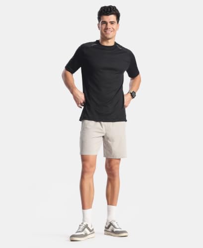 Image of Jockey MV20 Men Recycled Microfiber Elastane Stretch Solid Active Wear Shorts with Zipper Pockets and StayFresh Treatment