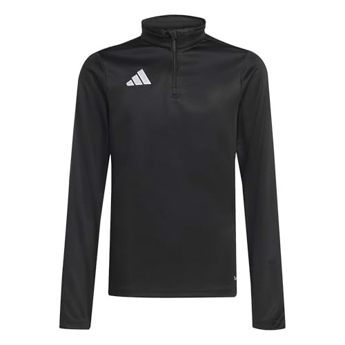 adidas Mixte Enfant Entrada26 Training Top Kids Sweatshirt, Black/White, 11-12 Years