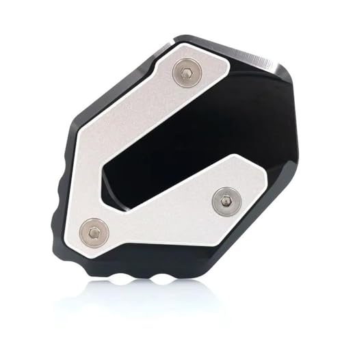 Für Yamaha MT125 Für Yzfr125 Motorrad CNC Kickstand Fuß Seitenständer Verlängerungspolster Stützplatte Vergrößern(Black)
