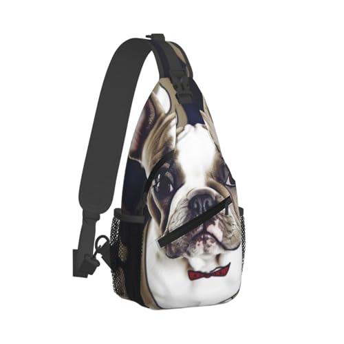 Bolso cruzado deportivo negro para hombre y mujer miniatura 2