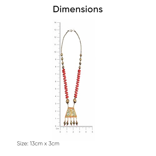 Image of AAKRITI ART CREATIONS Handcrafted Tribal & Wooden Necklace Collection | Dhokra, Ethnic, Brass & Artistic Designs | Royal, Boho & Nomadic-Inspired Statement Jewelry for Women