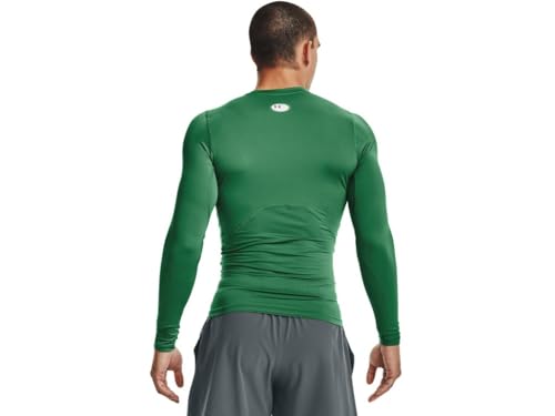 Under Armour HeatGear Kompressions-Langarm-T-Shirt für Herren, (305) Team Kelly Green / Weiß, XX-Large Hoch – Ansicht 3