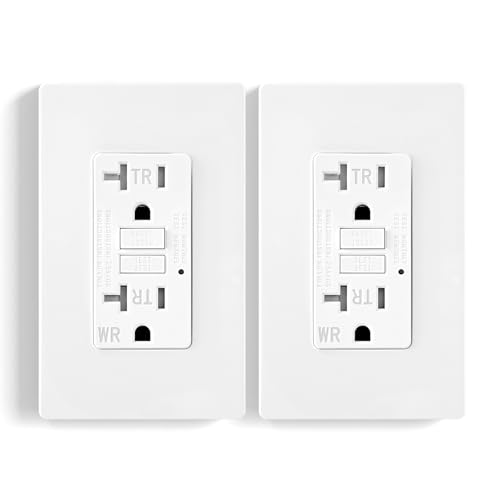 La Mejor Recopilación de Gf22bgsk Top 10. 47 2 paquetes de salida GFCI de 20 amperios con autoprueba y indicador LED, receptáculo eléctrico GFI resistente a manipulaciones (TR) y a la intemperie (WR), interruptores de...