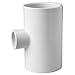 LASCO 401-532 6x6x4in PVC Reducer Tee SlipxSlipxSlip