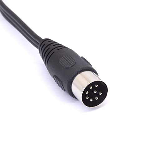 Tomost 8 Pin DIN to RCA + 3.5mm Cable,8 Pin DIN to 2RCA Female 3.5mm 90 Degree Right Angle Male Audio Cable For Receiver CD Player Subwoofer 1.8 Meter / 6 FT (RCA Female) - Image 3