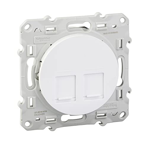 Odace presa doppia RJ45 grado 3 cat. 6 STP a vite colore: bianco