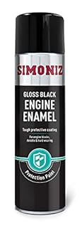 Simoniz Engine Paint, Easy To Use Gloss Black Spray Paint For Your Engine, Perfect Enamel Paint For Motorcycle & Car Engine, Tough & Durable Paint, Gloss Black, 500ml