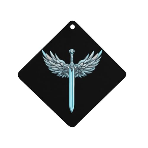 Holy Sword Design Car Air Freshener Hanging Aromatherapy Tablets for Car Accessories Rhombus