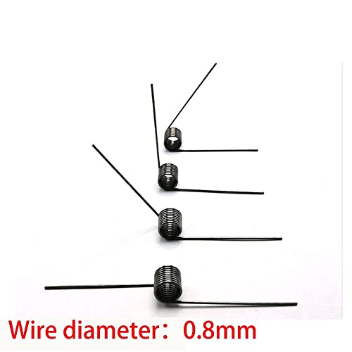 5pcs Metal V-Spring, Wire Diameter 0.8mm Torsion Small Torsion Spring, Hairpin Spring, 180/120/90/60 Degree Torsion Torsion Spring ( Length : 9 laps 90 Degrees , Outer Diameter : 4.0mm )
