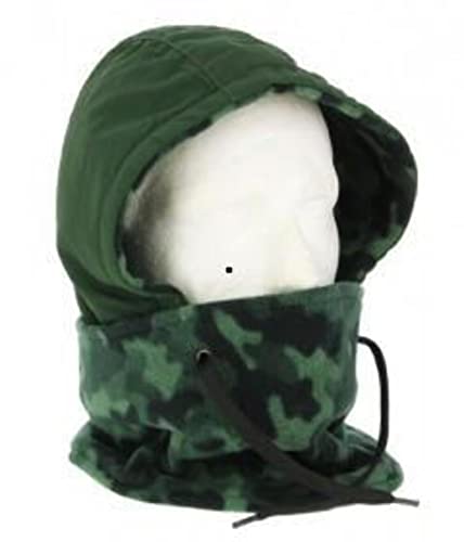 DNA Cold Weather Carp Fishing Fleece Lined OD Green Adjustable Snood with Face Guard